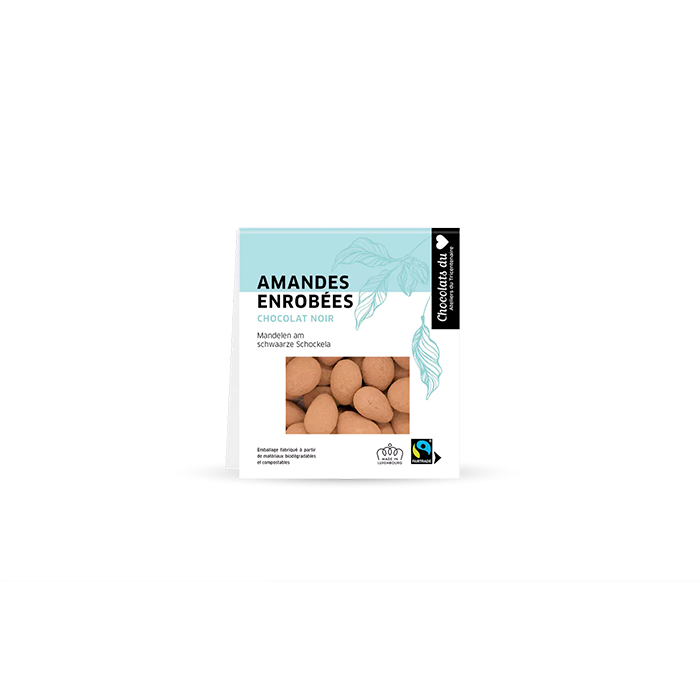 Amandes enrobées de chocolat noir Fairtrade (80g)